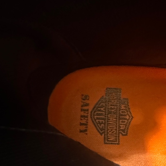 NEW Harley-Davidson Black Men\'s STEEL TOED Boots NEVER WORN  SIDE ZIP Tags /box